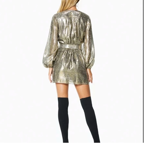 Ramy Brook Printed Amalia‎ Dress Size 8 NEW Glitter - Picture 2 of 8